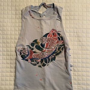 Artsy Tank w/ Cut/Tied Open Back and Sides- XSmall